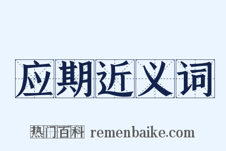 应期近义词是什么意思的图片